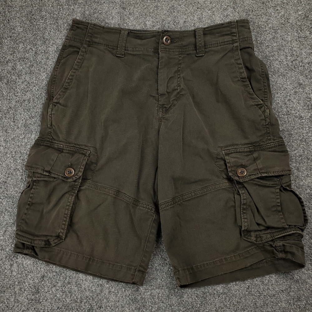 American Eagle Cargo Shorts 30 Extreme Flex Heavy Military Utility Distressed